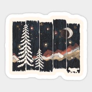 Starry Night in the Mountains... Sticker